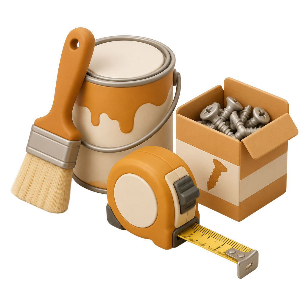 Isometric object: List the materials