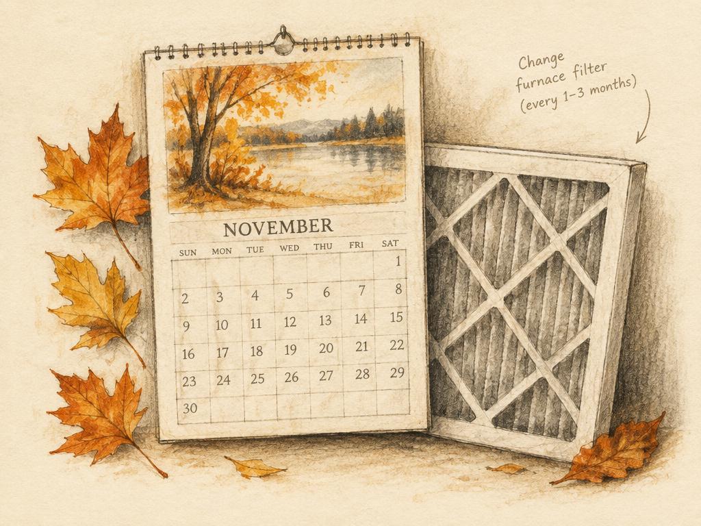 Sketch illustration: Maintenance calendar