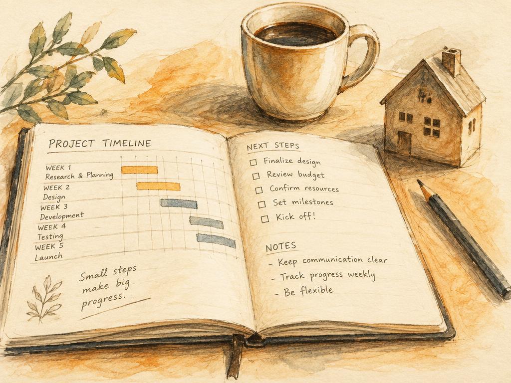 Sketch illustration: Project planner